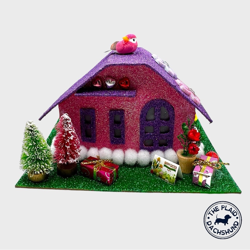 Glitter Spring Putz House